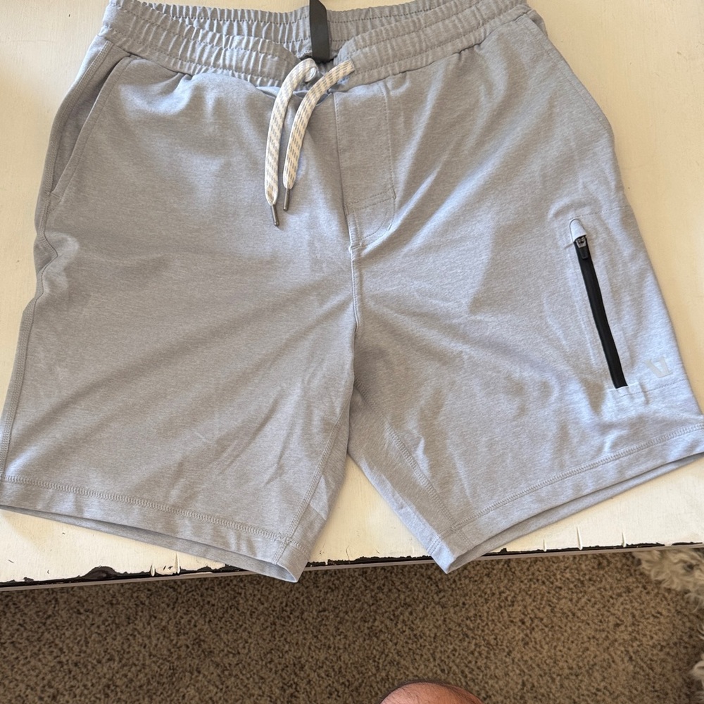 Vuori Light Gray Athletic Shorts
